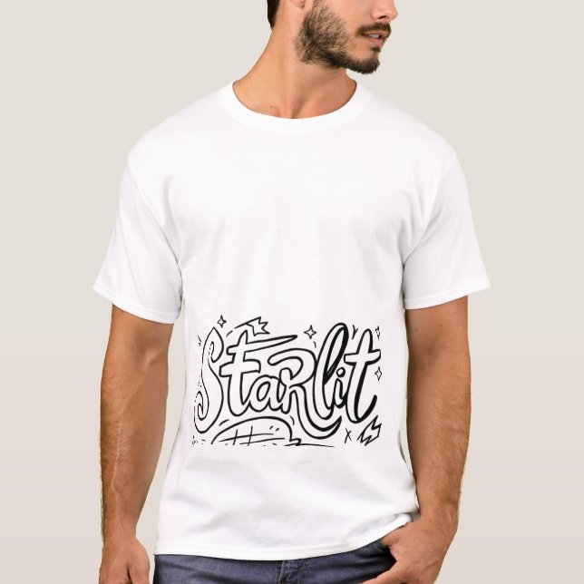 Starlit Guidance T-shirt 💫 de base pour hommes 👕 (Devant)