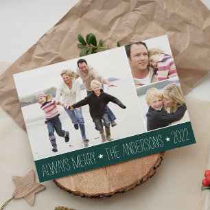 Starred Carte de collage photo de vacances