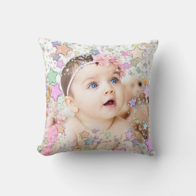 Starry Baby Photo Coussin personnalisé (Recto)