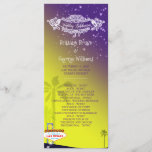 Starry Evening Las Vegas Wedding Programme<br><div class="desc">Panneau de Las Vegas, silhouettes de palmier, ciel étoilé violet & jaune et cadre orné glamour illustré sur les programmes de mariage personnalisés. Magnifique et unique programme de cérémonie mariage vous pouvez pleinement customiser pour votre prochain mariage Las Vegas! N'hésitez pas à modifier les tailles, les caractères et les couleurs...</div>