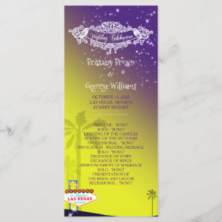 Starry Evening Las Vegas Wedding Programme