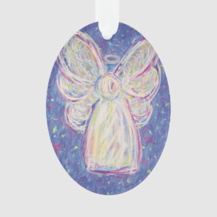 Starry Night Angel Art Holiday Ornement