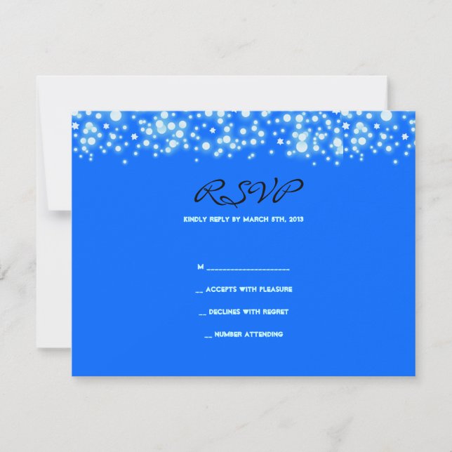 STARRY NIGHT Bar Bat mitzvah Répondre Carte (Devant)