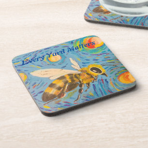 Starry Night Bee Dessous de verre