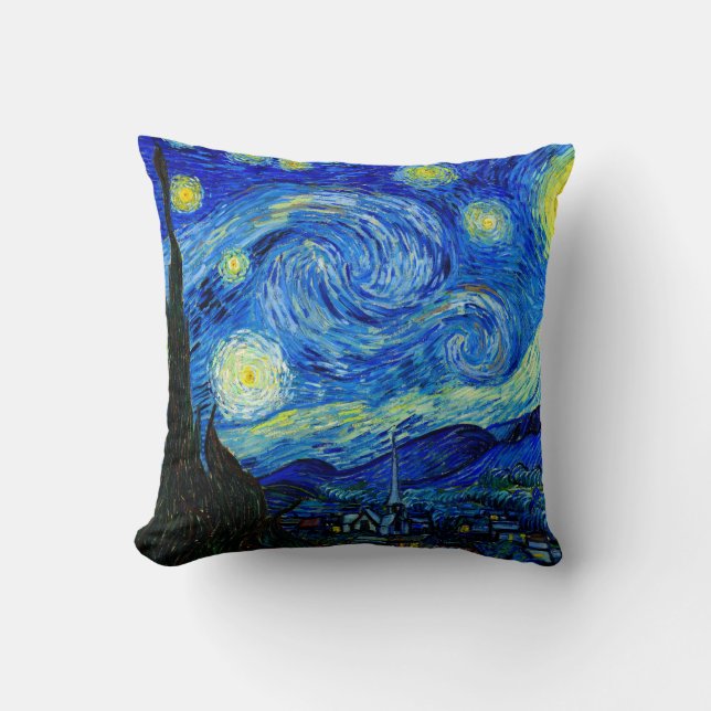 Starry Night by Van Gogh Fine Art Coussin (Recto)