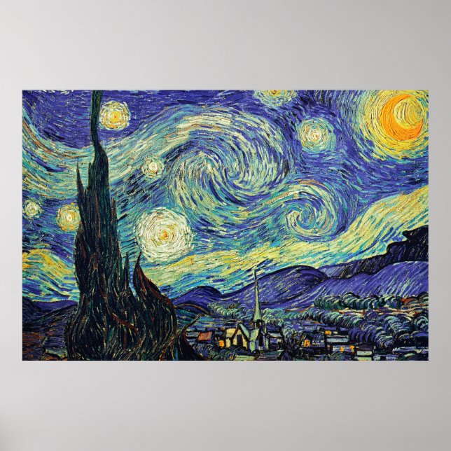 Starry Night by van Gogh Poster (Devant)