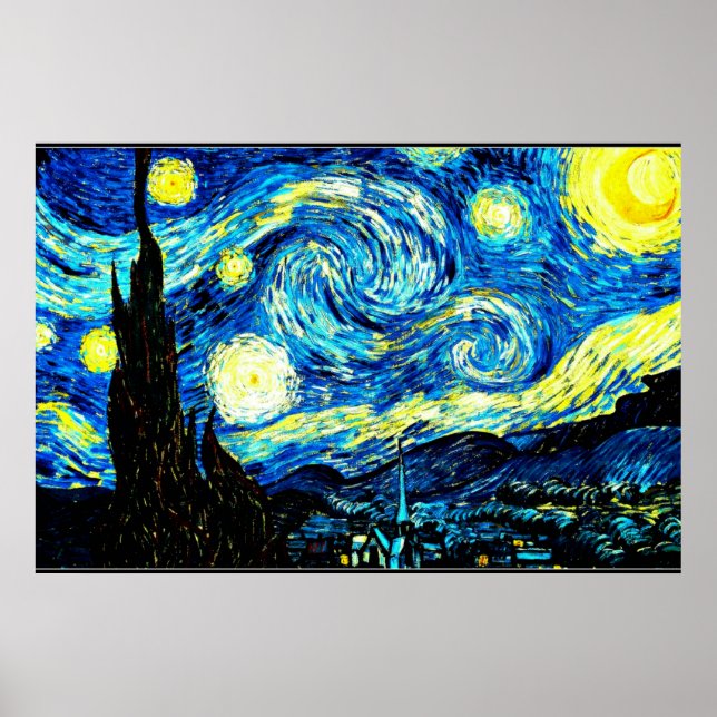 Starry Night, célèbre tableau de Van Gogh (Devant)