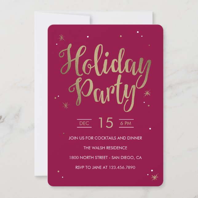 Starry Night Editable Couleur Fête Invitation (Devant)