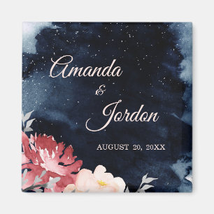 Starry Night Floral Mariage Magnet