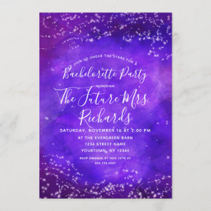 Starry Night Galaxy Bachelorette Party Invitation