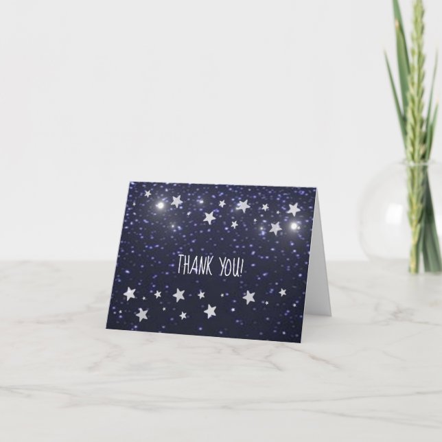 Starry Night Mariage Merci Cartes (Devant)