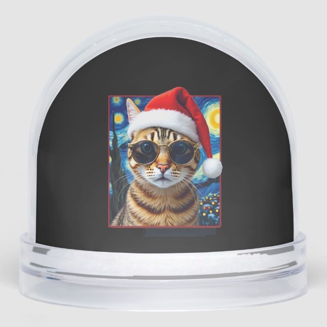 Starry Night Orange Tabby Cat Christmas (Avant)