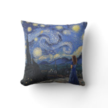 Starry Night Reverie : Un Coussin du regard d'un r