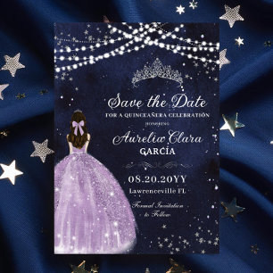 Starry Night Star Purple Quinceañera Enregistrer l