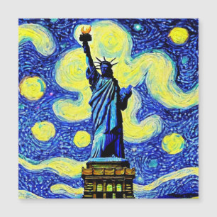 Starry Night Statue De Liberty New York