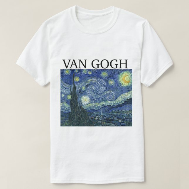 Starry Night Van Gogh T-Shirt (Design devant)