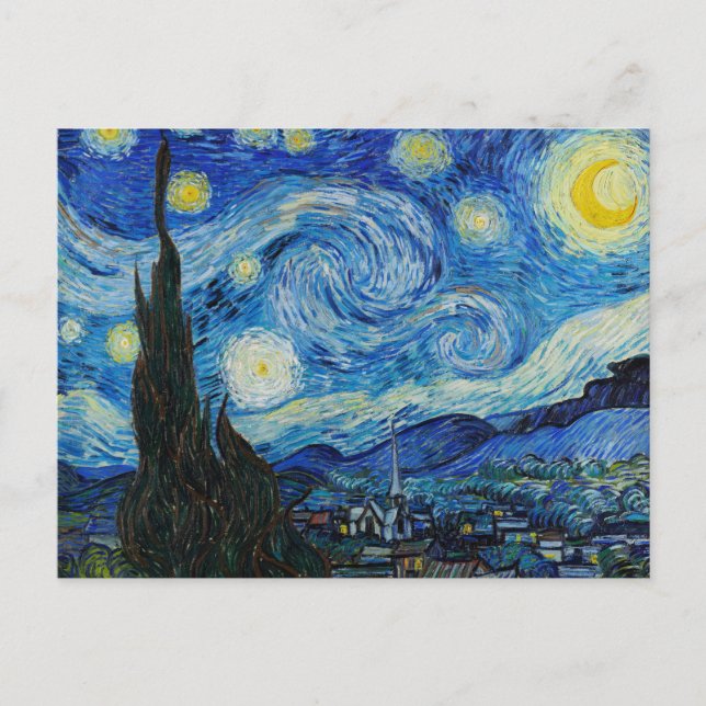 Starry Night Vincent Van Gogh Carte postale (Devant)