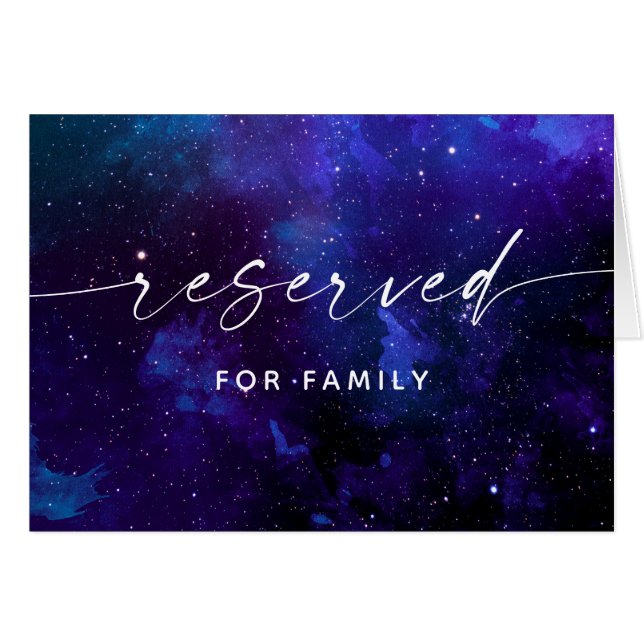Starry Night Wedding Reserved Sign | Planetarium (Devant Horizontal)