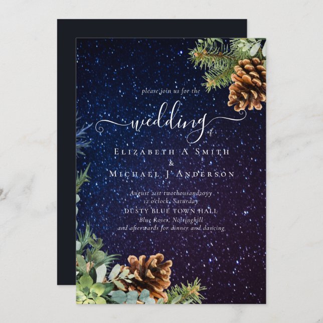 Starry Night Winter Wedding Budget (Devant / Derrière)