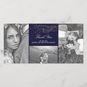 Starry Nights Marine et Gold Mariage Merci
