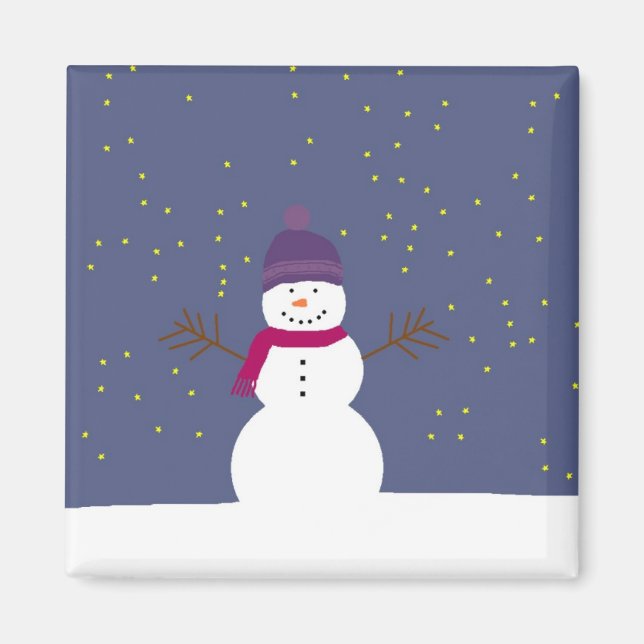Starry Snowman aimant (Devant)