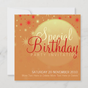 Starry Sunset Party Anniversaire Invitation