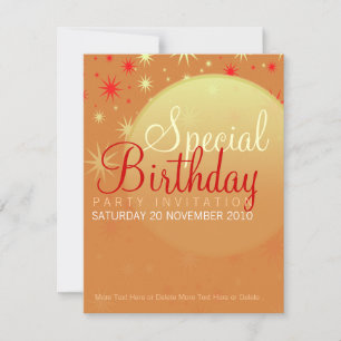 Starry Sunset Party Anniversaire Invitation