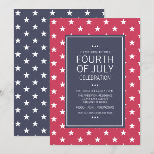 Stars 4 juillet Carte de fête de l'Indépendance