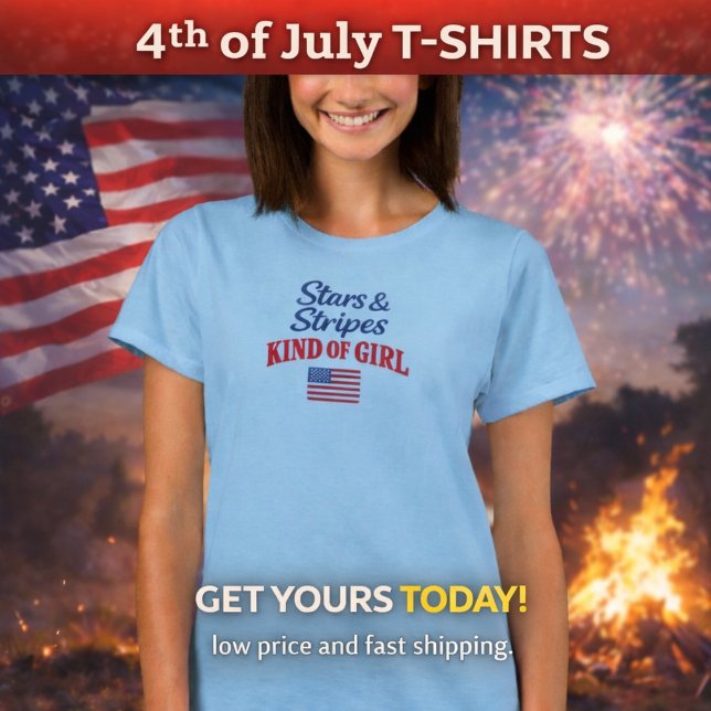 Stars and Stripes | 4th of July T-shirt for Her (Créateur téléchargé)