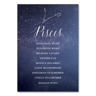Stars Céleste Mariage Sièges Cartes Pisces