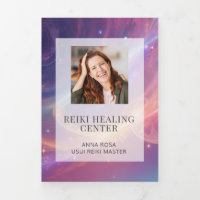 *~* Stars célestes Photo Logo QR Trifold Brochure