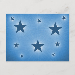 Stars dans la carte postale du ciel nocturne, bleu