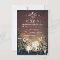 Stars de nuit rustiques enchantés & Foliage RSVP