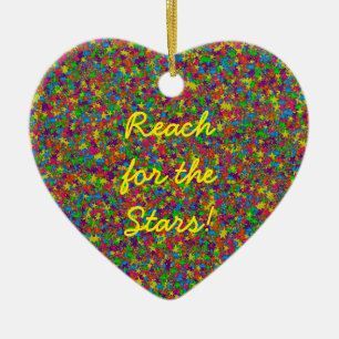 Stars en métal coloré - Ornement en forme de coeur