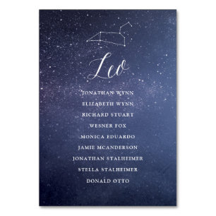 Stars Galaxy Mariage Sièges Carte Leo
