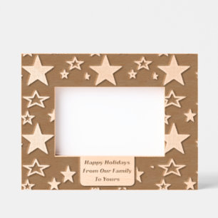Stars Happy Holidays Engravé Cadre
