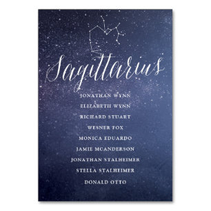 Stars Mariage Carte Carte de siège Sagittarius