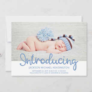 Stars Photo Naissance Introduisant Baby Faire-part