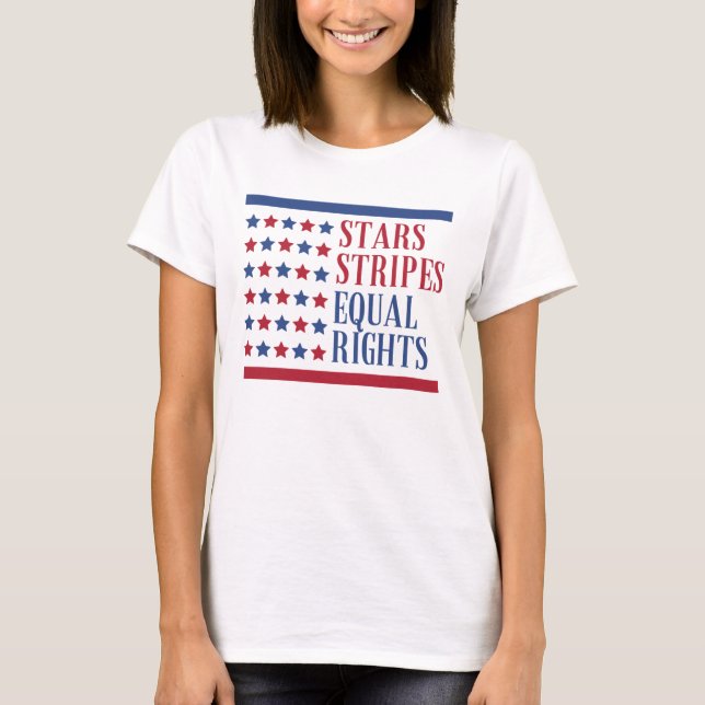 Stars rayures et droits égaux T-shirt (Devant)