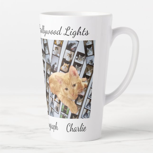 Stars Shining Hollywood Cats Photo & Pattern, Mug (Droite)