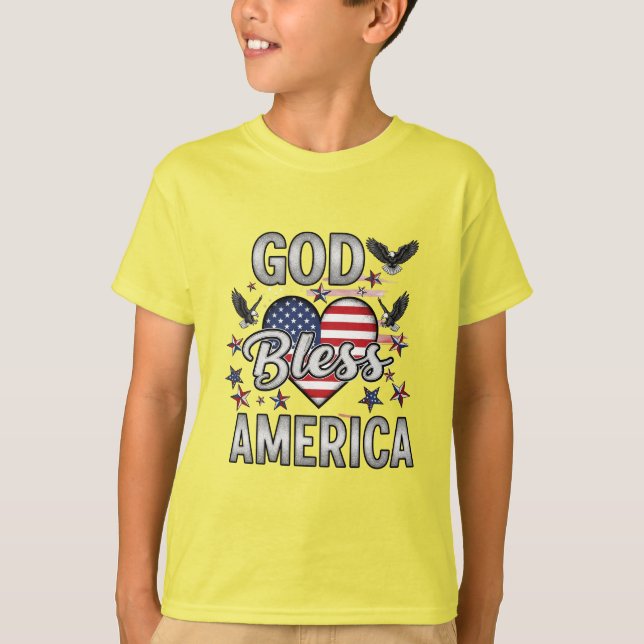 Stars, Stripes & Blessings T-shirt design  (Devant)
