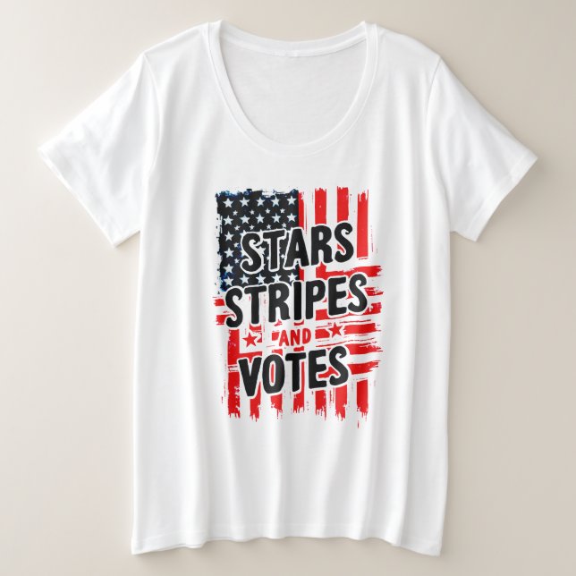 Stars, Stripes et Votes avec drapeau américain (Design devant)