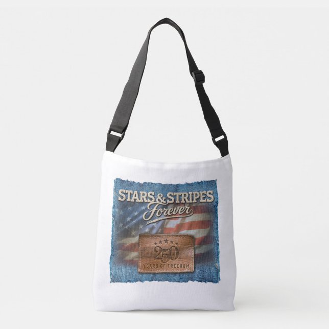 Stars & Stripes Forever - Crossbody Tote Bag (Devant)