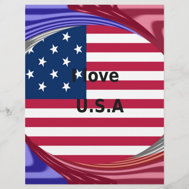 Stars & Stripes & Love : A Patriotic USA Design (Devant)