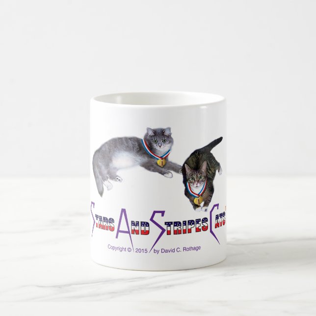 StarsAndStripesCats attaque, blanc tasse de (Centre)