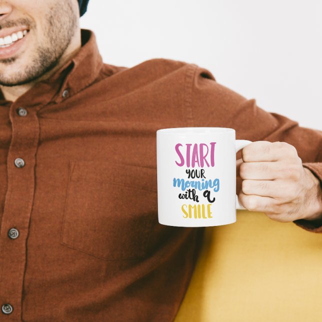 Start Your Morning with a Smile – Uplifting Mug  (Créateur téléchargé)