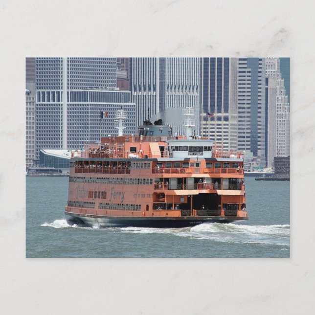Staten Island Ferry New York Harbour Carte postale (Devant)
