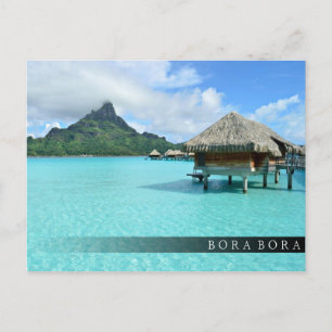 Station balnéaire sur Bora Bora carte postale bar