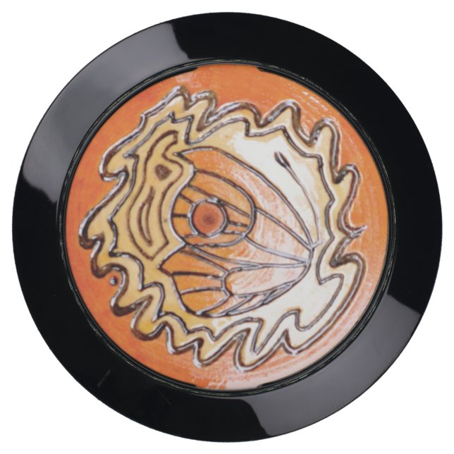 Station De Chargement USB Décoration en bois avec papillon (Devant)