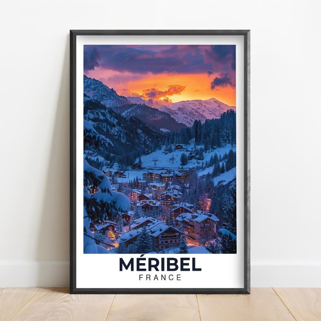 Station de ski de Meribel - Affiche de Meribel - I (Créateur téléchargé)